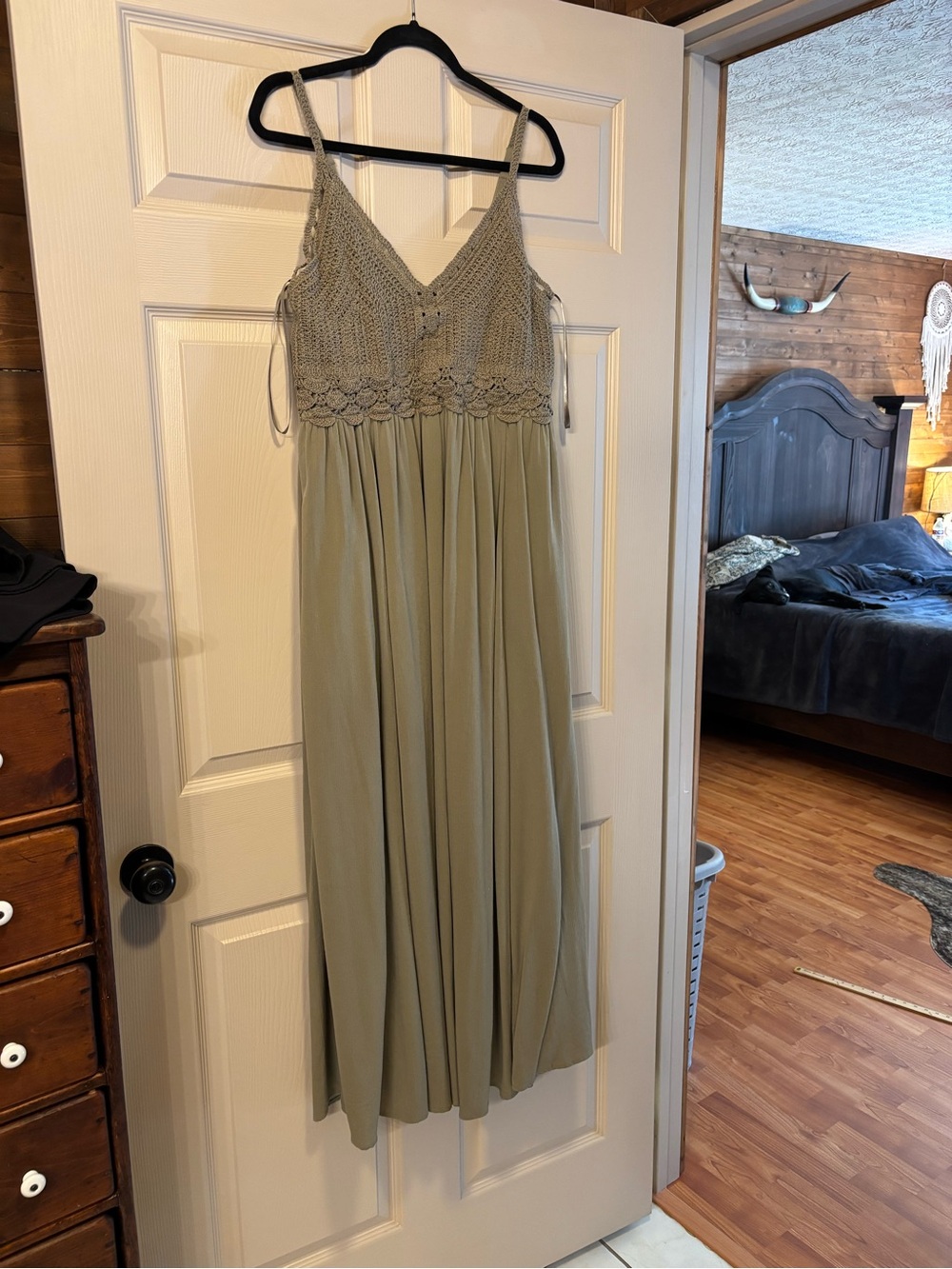 Torrid Festi Dress Size 00, Hunter Green, Crochet Top, Fits like size XL - Picture 4 of 8